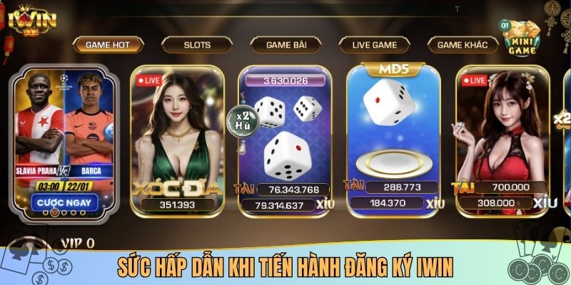 Sức hấp dẫn khi tiến hành đăng ký iwin